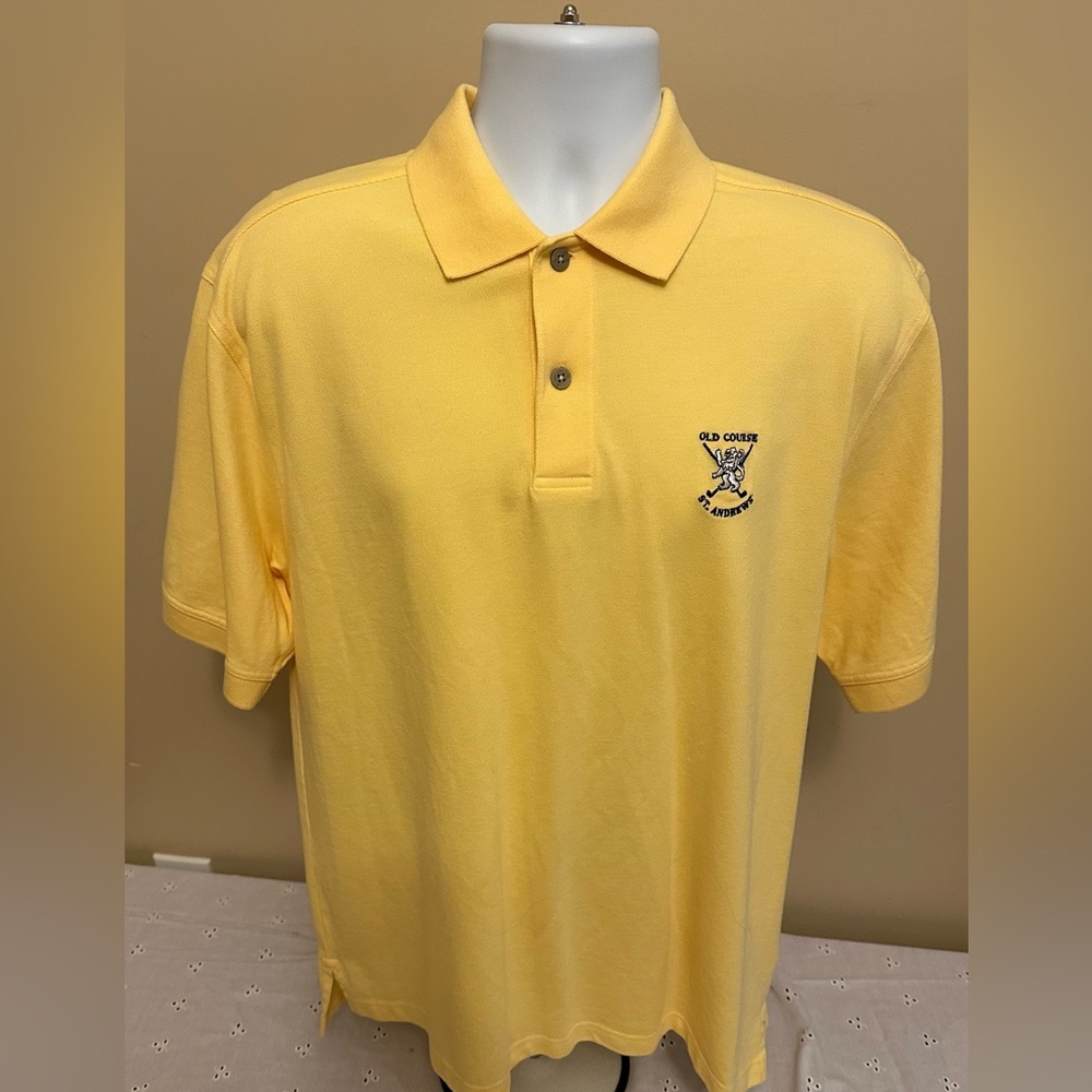 The Old Course At St. Andrews Polo By Ashworth Med.  Yellow